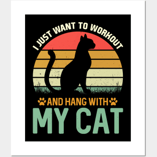 vintage funny cats t shirt Posters and Art